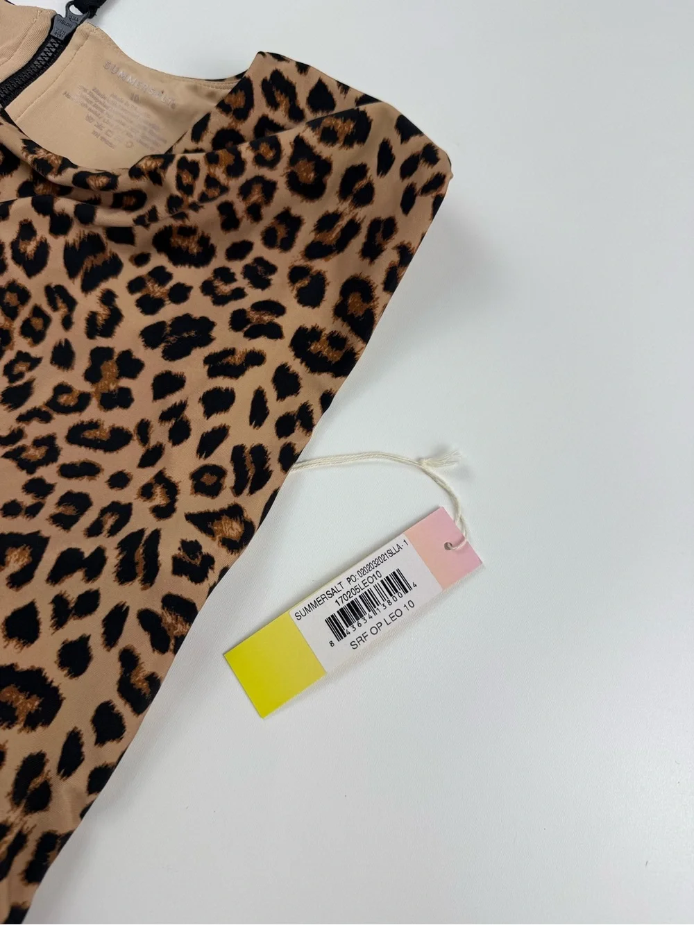 Summersalt Swimsuit The Surf Sea Leopard Black One Piece Size 10 NWT
